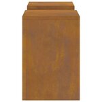 vidaXL Supports pour plantes 2 Pièces Rouillé 24 x 24 x 35 cm