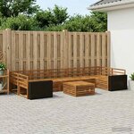 vidaXL Ensemble de canapés d'extérieur 8 pc Naturel