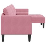 vidaXL Ensemble de Canapés Rose poussiéreux 173 x 131 x 67 cm Velours