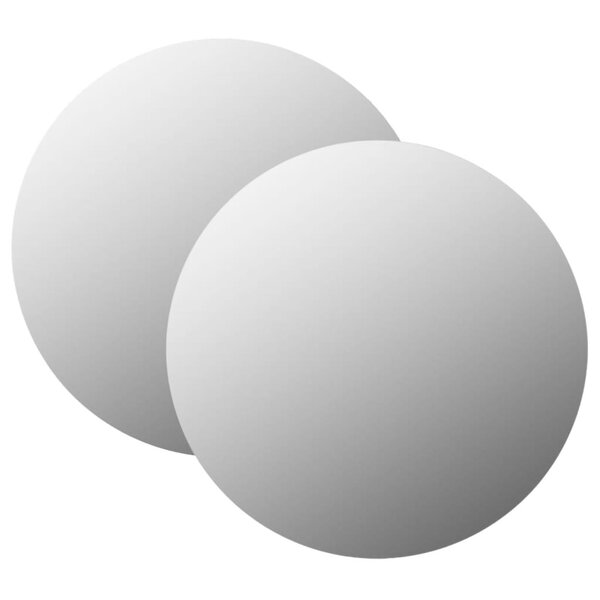 vidaXL Miroirs muraux 2 Pièces 60 cm Rond Verre