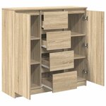 vidaXL Buffet et tiroirs chêne sonoma 100 5x35x98 5 cm bois ingénierie