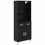vidaXL Haut Armoire Chêne noir 69 5 x 34 x 180 cm Bois d'ingénierie