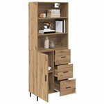 vidaXL Haut Armoire avec tiroir Chêne artisanal 69 5 x 34 x 180 cm