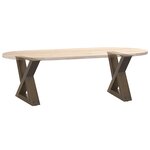 vidaXL Pieds de table basse 2 pièces Acier naturel 30 x (30-31 3) cm Acier