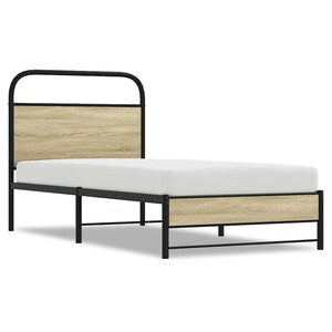vidaXL Cadre de lit sans matelas 80x200cm chêne sonoma bois ingénierie