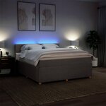 vidaXL Sommier à lattes de lit avec matelas Taupe 180x200 cm Tissu