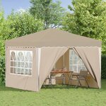 vidaXL Tente de fête pop-up 288 x 288 x 245 cm Crème Tissu Oxford