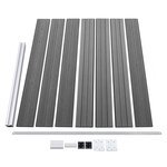 vidaXL Ensemble de panneau de clôture WPC 699x146 cm Gris