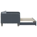 vidaXL Lit de jour avec gigogne sans matelas gris foncé 100x200 cm