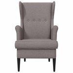 vidaXL Fauteuil Taupe Tissu