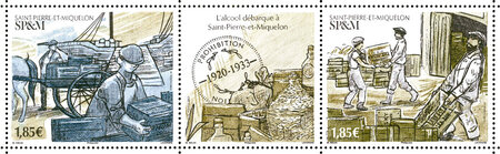 Timbre Saint Pierre et Miquelon - Triptyque - Arrivages et entrepôts