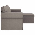 vidaXL Canapé Taupe 215 x 138 x 80 cm tissu