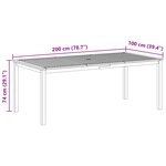 vidaXL Ensemble de salle à manger pour jardin 7 Pièces Noir