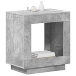 vidaXL Table d'appoint Gris béton 60 x 40 x 65 cm Bois d'ingénierie