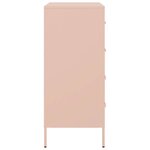 vidaXL Buffet rose 68x39x89 cm acier