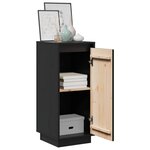 vidaXL Buffets 2 Pièces Noir 31 5x34x75 cm Bois massif de pin