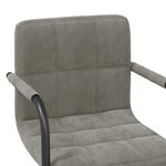 vidaXL Chaises pivotantes à manger lot de 4 gris clair velours