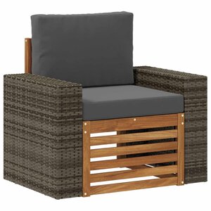vidaXL Sofa de milieu extérieur Bois d'Acacia Massif Naturel