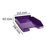 Corbeille à courrier exacompta combo 2 iderama violet - lot de 6