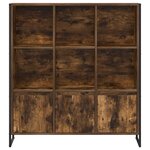 vidaXL Bibliothèque 2 Pièces Chêne Fumé 99 5 x 30 x 108 cm