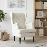 vidaXL Fauteuil Crème Velours