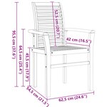 Set de salle à manger jardin vidaXL 7 pièces en bois massif teck