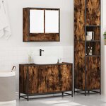 vidaXL Ensemble de meubles de salle de bain 2 Pièces Chêne fumé