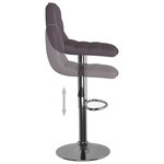 vidaXL Tabourets de bar lot de 2 taupe tissu