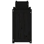 vidaXL Banc avec jardinières noir 180x36x63 cm bois massif de pin