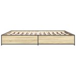 vidaXL Cadre de lit sans matelas chêne sonoma 200x200 cm