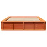 vidaXL Cadre de lit Cire marron 120 x 190 cm Bois de pin massif