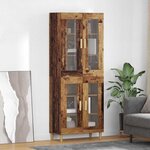 vidaXL Haut Armoire Bois Ancien 69 5 x 34 x 180 cm Bois d'ingénierie