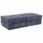 vidaXL Canapé modulaire 2 Pièces Impression Indigo 140 x 70 x 36 cm tissu