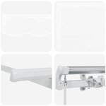vidaXL Auvent Rétractable Blanc 300 x 200 cm tissu