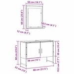 vidaXL Ensemble de mobilier de salle de bain avec stockage 2 Pièces Noir