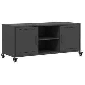 vidaXL Meuble TV noir 100 5x39x43 5 cm acier