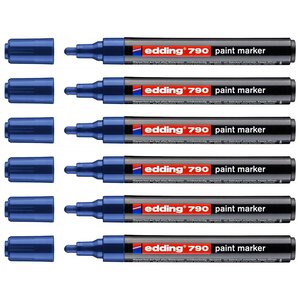 Marqueur Peinture 790 Bleu Pointe Moyenne 2-3 mm x 6 EDDING