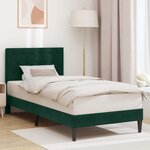vidaXL Cadre de lit avec tête de lit Vert foncé 80 x 200 cm Velours
