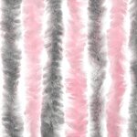 vidaXL Rideau anti-mouches gris argenté et rose 100x230 cm chenille