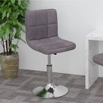 vidaXL Tabouret de bar pivotant Taupe Tissu