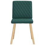 vidaXL Chaises à manger lot de 4 vert foncé tissu