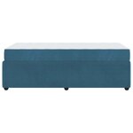 vidaXL Cadre de lit avec matelas Bleu 90 x 190 cm tissu