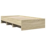 vidaXL Cadre de lit sans matelas chêne sonoma 90x190 cm