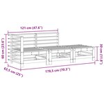 vidaXL Unité de canapé sectionnel 3 Pièce Brun Ciré Pin massif