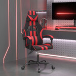 vidaXL Chaise de jeu pivotante Noir et rouge Similicuir