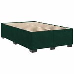 vidaXL Sommier à lattes de lit et matelas Vert foncé 120x200cm Velours