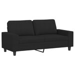 vidaXL Ensemble de canapés 3 Pièces noir tissu