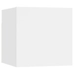 vidaXL Table de chevet Blanc 30 5x30x30 cm Bois d'ingénierie