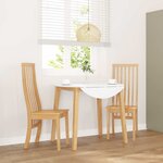 vidaXL Chaises à manger 2 Pièces bois massif caoutchouc