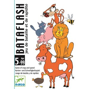 Djeco DJ05118 - Bataflash Jeu de bataille et de rapidité